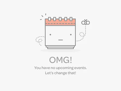 Events Empty Data Set butterfly calendar error eventbrite illustration