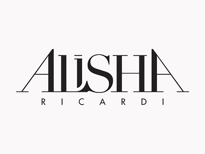 Alisha Ricardi a actress aisha design logo logotype name serif