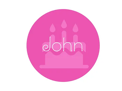 John Sticker birthday cake sticker
