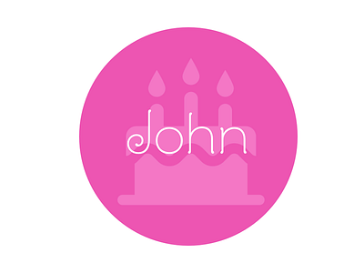 John Sticker birthday cake sticker