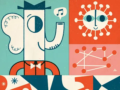 Honk color fun illustration shapes