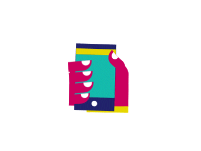 Scroll & Tap algo flat gif hand illo illustration motion graphics phone video