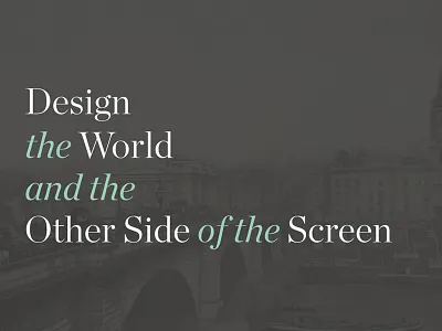 Design & The World conference design economics education poverty slides talks