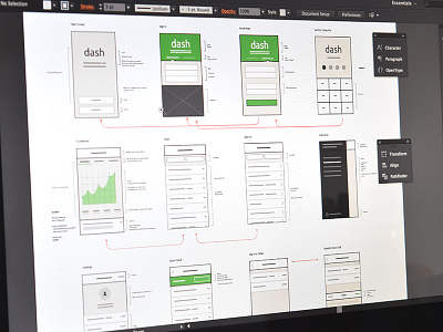 Dash Wireframe app board buditanrim dash ia mobile refundo user flow ux wireframe