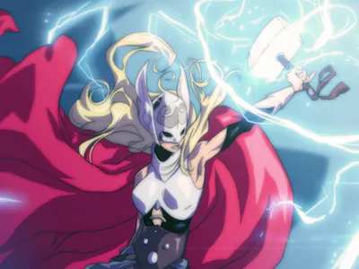 Thor anime character design comic manga marvel thor