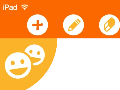 iBrainstorm 3.0 app buttons education ipad orange