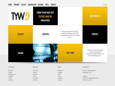TYWO Games Singapore (unused template) layout unused webdesign website