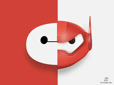 Baymax Armor off/on animation baymax bighero6 bigherosix comics disney film marvel movie superhero vector