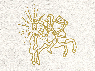 Horse and Lantern candle circles cotton bureau horse knight lantern rider shirt