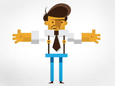 Rejected Character Rig animation business man character design illustration rig