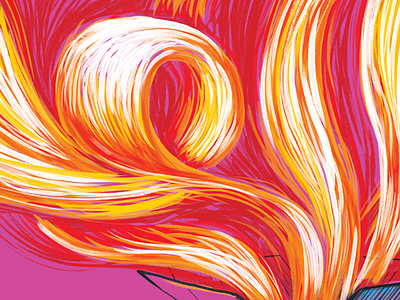 Van Gogh Fire bnbcintiq esoteric explode fire illo illustration van gogh