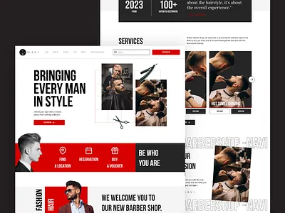 Barbershop landing page - UI web design shot design ui ui design ui website design user experience design user interface design ux design website design