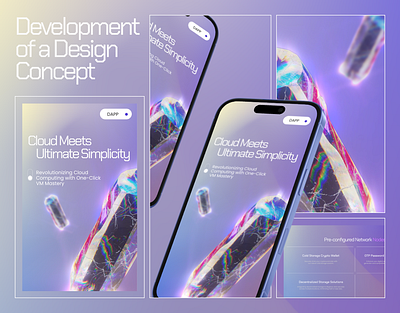 Development of a design concept for a crypto website blockchain concept creative crypto cryptocurrency fintech landing landing page landing page design landingpage light purple startup web web app web design web development webdesign webflow website