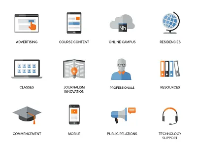 Marketing Degree Icons education icons illustration marketing