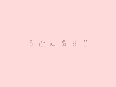 Tradesy Sell Icons apparel clothing ecommerce icons illustration purse sell vest