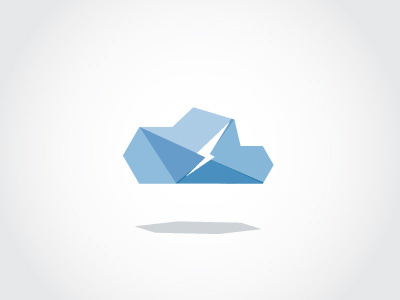 IT cloud blue cloud geometry illustration logo polygonal vector