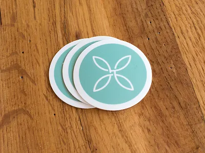Stickers! branding green logo skinny sticker stickers