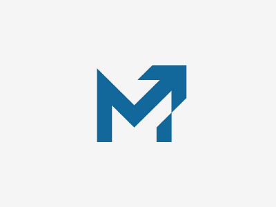 M abstract arrow business creative diagram direction letter level m meaning up