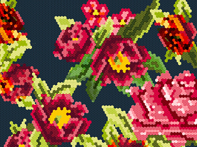 "Ave Cesaria" pattern close up boldatwork flower mosaert pattern stromae