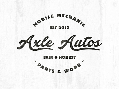 Axle Autos art direction auto brand branding design honest invite logo mechanic mobile work