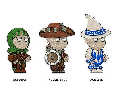 Patchwork Party character collage game geek nerd rpg textures