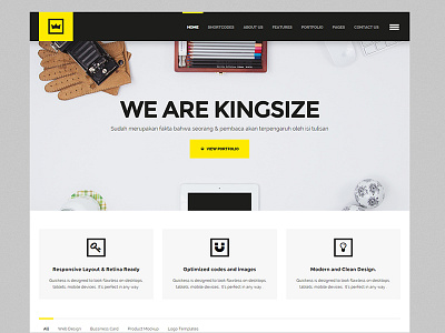 Kingsize WP mobile portfolio premium responsive themeforest wordpress