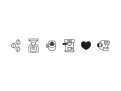 Coffee Icons coffee coffee beans espresso icons interactive latte art love