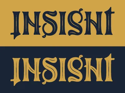 Insight Ambigram ambigram flip font ilusion lettering rotate text turn typography words