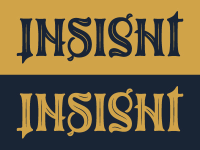 Insight Ambigram ambigram flip font ilusion lettering rotate text turn typography words