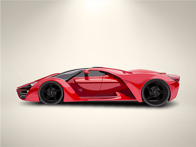 Ferrari F80 Supercar car illustration print