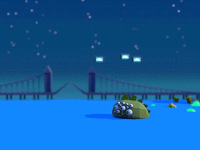 Nuclear Factory 3d c4d cartoon cinema 4d halloween low poly monster mutant nuclear factory spooky