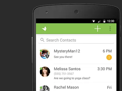 Bleep new contacts design android bittorrent bleep chat contacts friends green messages mobile offline online private