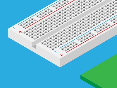 Isometric Breadboard - WIP diy electronics illustration