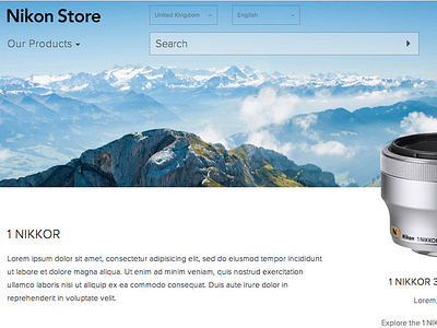 nikon store searchbar