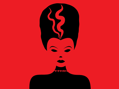 Bride of Frankenstein black bride of frankenstein frankenstein halloween negative space ogilvy red