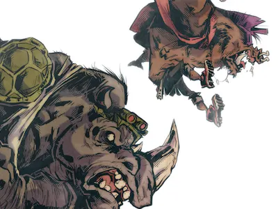 Bebop and Rockstead anime bebop comic illustration manga rocksteady sketch teenage mutant ninja turtles tmnt