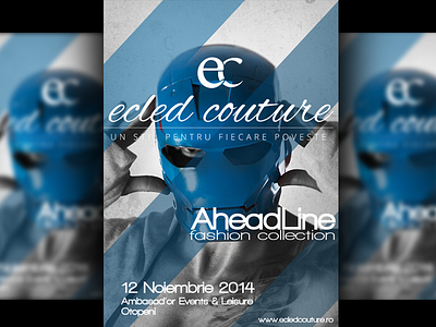 Ecled Couture Fashion Show Poster blue design fashion graphic poster show