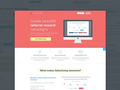 Salescamp Landing Page product referrals referral platform referral rewards referrals sales sales platform salescamp