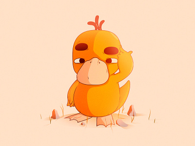 Psyduck | #54 54 gaming illustration monster nintendo pocket pokemon psyduck