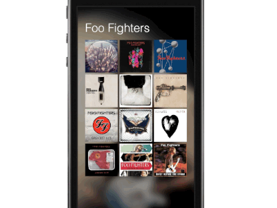 Cardflip Music Catalog animation card design framer.js interaction design