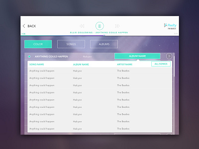Peelty - design for Music App app game ios ios8 ipad iphone mobile music uidesign uxdesign