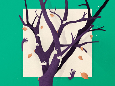 Hands autumn hands tree