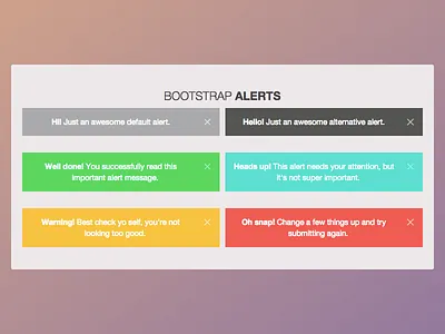 Alerts Bootstrap alert apple bootstrap css errors info messages twitter yosemite