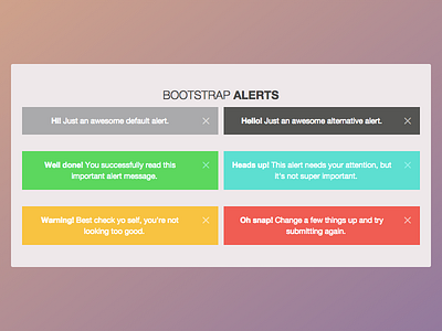 Alerts Bootstrap alert apple bootstrap css errors info messages twitter yosemite