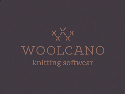 Woolcano Logo cross handmade knitting logoped needles russia slim thread volcano w wool x