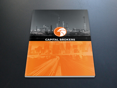 Catalogue Cover brand catalogue cover eagle folder logo orange print