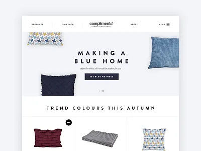 Corporate Website for interior brand blue corporate design home interior makinghomehome website