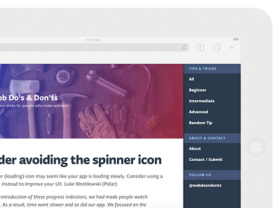 Web Do's & Don'ts browser css design donts dos responsive rwd tips tricks typonine sans web