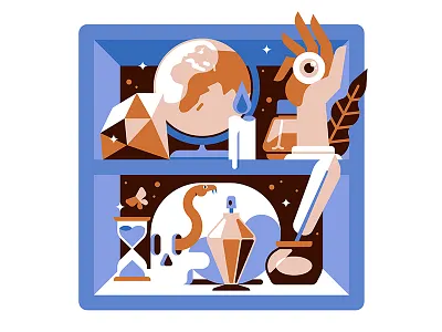 Alchemy alchemy butterfly candle globe hourglass ink one eyed potion skull