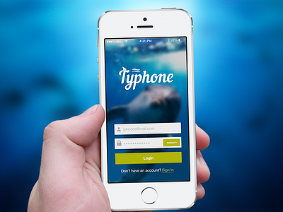 Typhone design form ios8 login mobile typhone ui ux